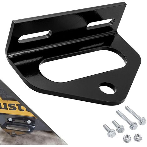 Attacco per rimorchio per tosaerba a raggio di sterzata zero AUTO, spaziatura fori 2,4" - 5", fori per perno 3/4", acciaio resistente e fessura multifunzionale per catena. (1/5)