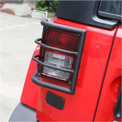 Suitable for Jeep 2007-2017 JK Wrangler modification: full-coverage taillight cover, taillight protection frame, steel tube version. (1/4)