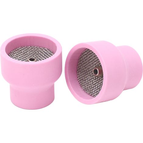 2 Pièces Bec de Soudure Céramique TIG Trou Central Ø 2.4mm avec Filtre Acier Inoxydable pour Torche WP 9 20 25 17 18 26 (1/5)