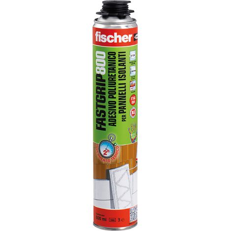 SCHIUMA POLIURETANICA ADESIVA 'FASTGRIP' FASTGRIP 800 ml 800 - per pistola- 12 pezzi  - FISCHER