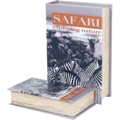 Signes Grimalt Decorazione di scatole di libri  Book Book Safari Zebra 2u Boxes Libro multicololo 18x27x7cm 18725