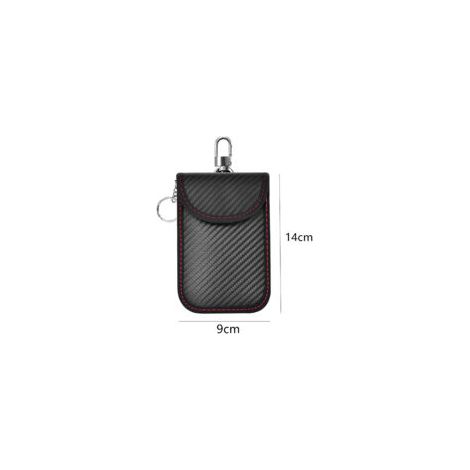 Sac  anti-RFID pour voiture, lot de 2, étui de protection anti-RFID en fibre de carbone
