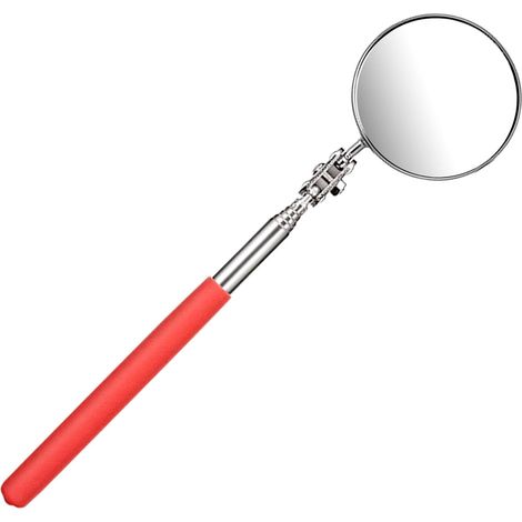 Miroir d'inspection télescopique Automobile Mécanique Outil de Miroir Miroir Rond télescopique Pliant Universel en Acier Inoxydable pour l'entretien des Voitures 150-685mm Diamètre 50mm (1/5)