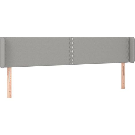 Maison Exclusive - Cabecero de tela gris claro 203x16x78/88 cm (1/5)