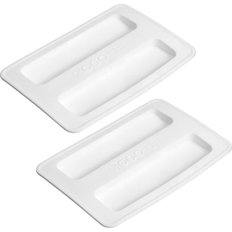 pour mini four en silicone blanc deux pièces aux bords (1/5)