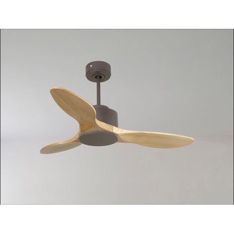 Tenerife Ring - Super destratificateur et ventilateur DC 132 cm Chrome pales bois gris sans Lumière 25 à 35 m² (1/5)