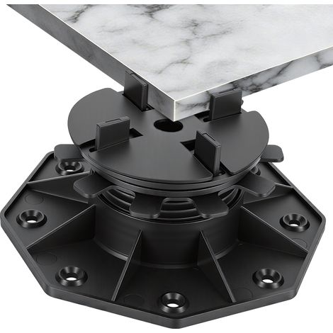 TolleTour Terrasse Plattenlager Premium 40-70 mm mit Gefälleausgleich 0-5 % höhenverstellbar Stein Keramik Beton 20er Pack (1/5)