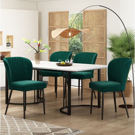 Esstisch Set 140cm modern mit 4 Stühlen OKMYHOME (1/5)