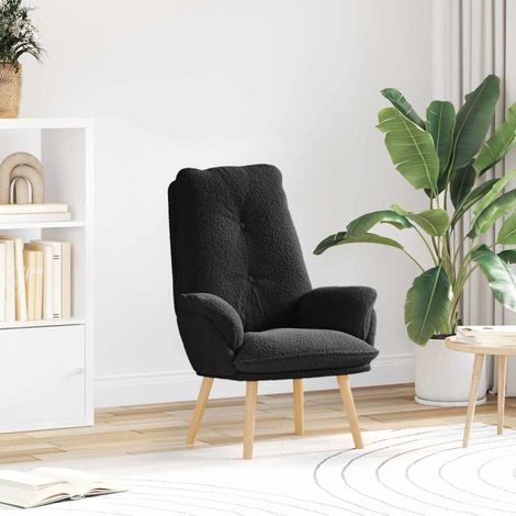 Sessel Schwarz 69 x 74 x 93 cm Sherpa-Stoff