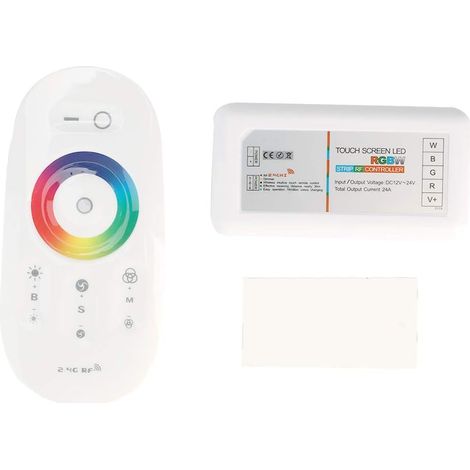 Contrôleur LED RGBW Tactile, 12-24V, 144W, Télécommande RF 30m, Variateur pour Bande LED RGB/RGBW (1/5)