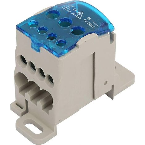 Bornier électrique 80 A UKK-80A, boîte de distribution sur rail DIN, pour armoire électrique. (1/5)