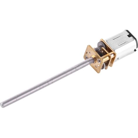 Moteur à engrenages DC 6V, arbre fileté M3x55mm long, 500 tr/min, vis sans fin, pour bricolage, robotique, portail, motorisation (1/5)