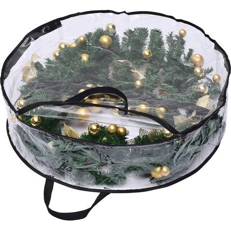 Borsa portaoggetti decorativa rinforzata di grande capacità da 76 cm (30 pollici) per luci decorative. (1/4)