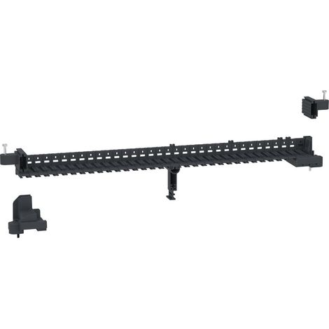 Soporte de bornero PrismaSeT 24 módulos 450 mm x 5 mm x 7 mm color negro RAL 7016