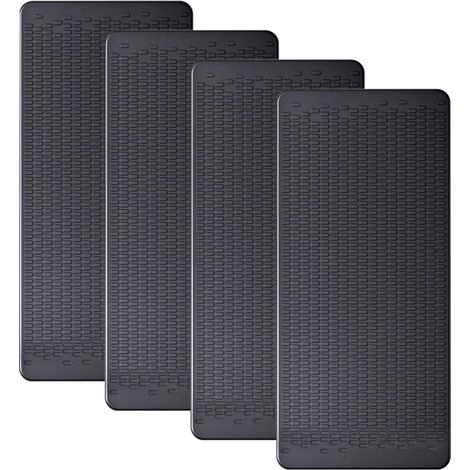Tapis Antidérapant sur Tableau de Bord 160x73mm (Lot de 4), Anti-Glisse en Silicone Mat Collant Support Voiture pour Téléphone Lunettes Clé Pièces de Monnaie (1/5)