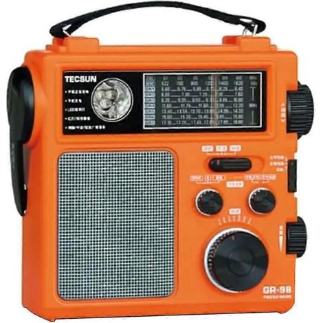 Radio Tecsun GR-98 DSP FM ondes moyennes ondes courtes à manivelle, générateur d'énergie, radio d'urgence domestique (1/5)