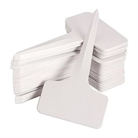 100 étiquettes en plastique de type T pour plantes, 6 x 10 cm, pour pépinière et jardin (1/5)