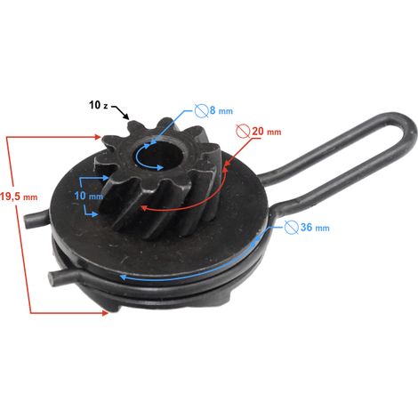 Bendix de démarreur à kick pour scooter 2T 50cc, diamètre 8 mm (1/3)