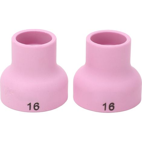 Kit d'accessoires pour soudage TIG (2 pièces) : buse céramique n° 16, trou central de 2,4 mm, compatible avec torches WP17, 18 et 26.