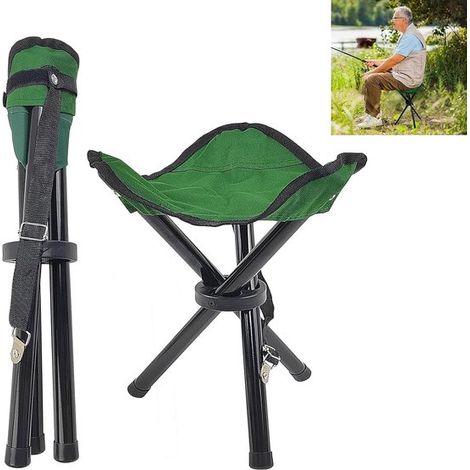 Chaise de pêche touristique - Tabouret - Tabouret de pêche - Pliée / pliable - Camping - Pêche - Chaise - Vert - Chaise de camping - Tabouret de camping - Tabouret de pêche - Chaise de pêche (1/5)