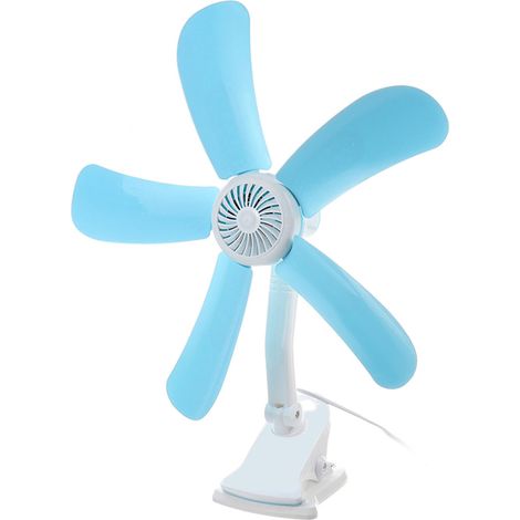 Ventilatore con Pinza Scrivania Tavolo Doppio Snodo 5 Pale Casa Ufficio J599 (1/5)