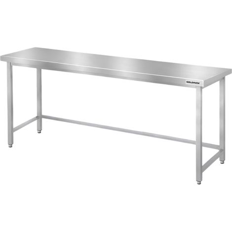 Table de travail en inox Bar 1800x600 mm avec renfort PREMIUM - GOLDINOX (1/4)