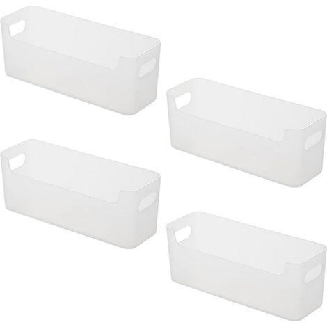 Lade-organizer - Diseño En Forma De U Con Bordes Altos Y Bajos - Plástico De Alta Calidad Con Asa Integrada - Apilable Para Almacenamiento Vertical - Transparente - 1 Unidad (1/5)