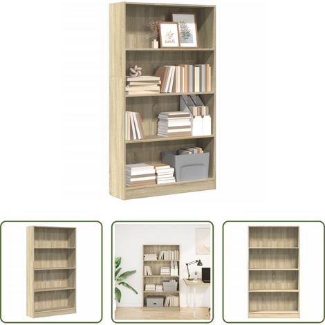 vidaXL Étagère livres - Bibliothèque chêne sonoma 80x24x143 cm bois d'ingénierie (1/5)