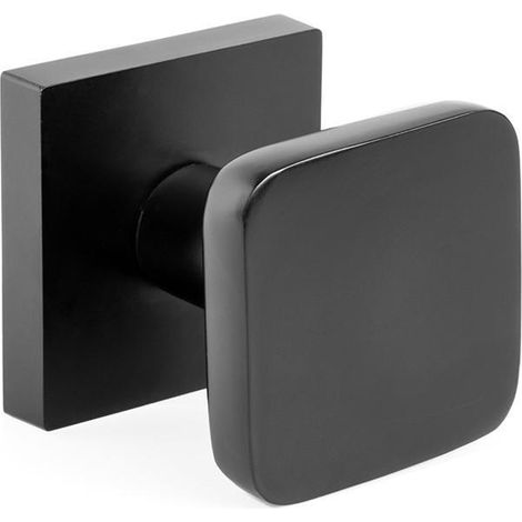 HERRAJES ALK pomo manivela cuadrado 53x53 modelo beppo negro mate