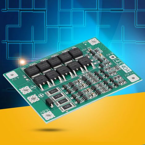 Carte de protection batterie Li-ion 40A avec équilibrage pour 4S 14.8V/16.8V 18650 (1/5)