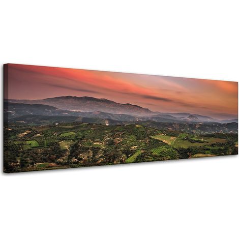 Stampa su tela "Panorama naturalistico degli altipiani" 120x40 cm