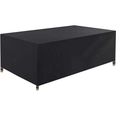 Housses de mobilier de jardin imperméables en tissu Oxford 420D, résistantes aux intempéries, anti-UV, indéchirables, pour table et chaises (200 x 160 x 70 cm) (1/5)
