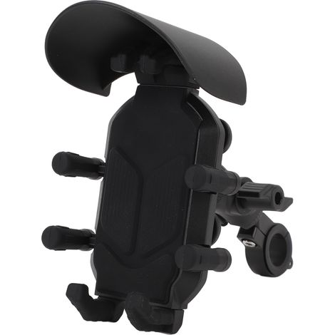 Support de téléphone pour moto à 8 griffes avec coussinet en silicone absorbant les chocs, antivol, compatible avec guidons de 11 à 27 mm. (1/5)