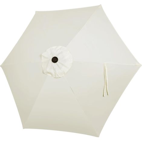 Toile Parasol 3m 6 Baleines Tissu Robuste Protection Solaire Imperméable pour Terrasse Jardin Patio Remplacement Durable (1/5)