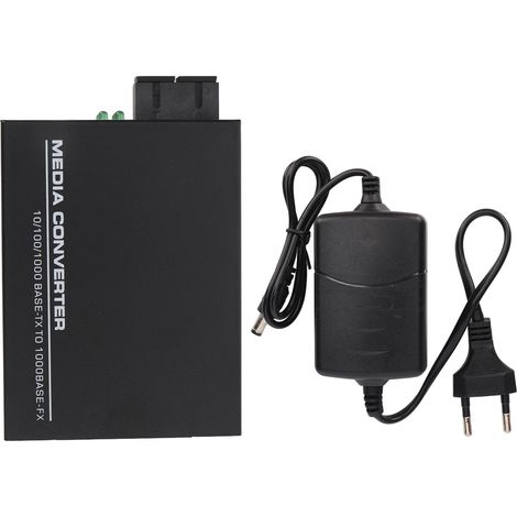 Convertisseur Ethernet Fibre 850nm 1000Mbps SC Multimode RJ45 Négociation Auto 100‑240V Prise UE (1/5)