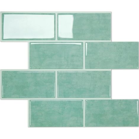 Carreaux muraux Autocollants Blancs de 2,5 mm, Plus épais, pour dosseret de Cuisine, Grand carrelage Mural Autocollant pour Cuisine et Salle de Bain (1/5)