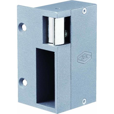 Gâche électrique en applique pour serrures verticales hauteur 140mm émission 12V aluminium – JPM - 1011A0-07-1A