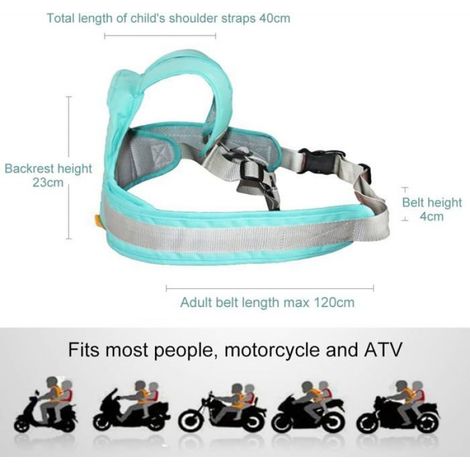 Ceinture Sécurité Moto Pour Enfants,Harnais Moto Enfant,Harnais De Sécurité Réglable,PROTEGE-BRETELLES DE CEINTURE,1pc (1/4)