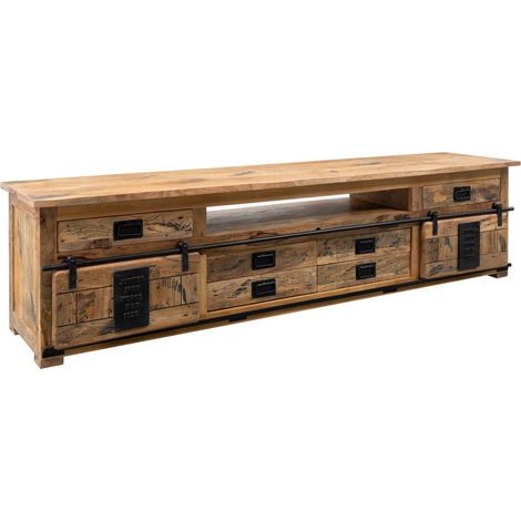 TV-Board Mango 240x50x60 natur lackiert RAILWAY 156