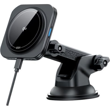Chargeur sans fil magnétique ESR HALOLOCK MAGSAFE pour tableau de bord de voiture QI2 15W noir