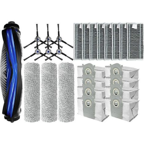 Pièces de rechange pour autolaveuse de sols X8 Pro Omni : brosse principale, filtre HEPA, sac à poussière et accessoires. (1/5)