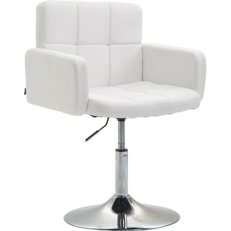Sedia design lounge Los Angeles in similpelle bianco (1/2)
