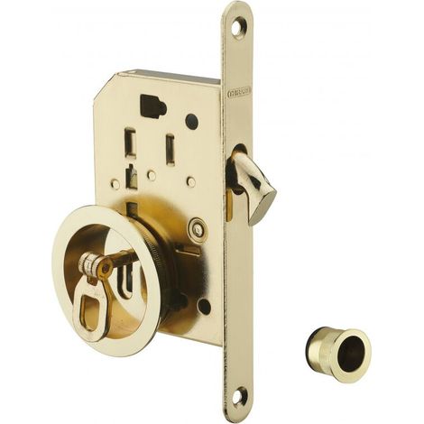 Serrure encastrable à crochet à clé pour porte coulissante – Épaisseur 11mm – Pêne crochet – Têtière à bouts ronds – Compatible 50mm (1/5)