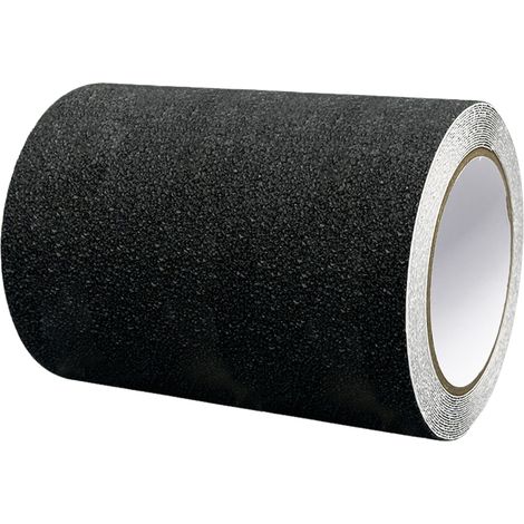 Anti-slip stair treads, wear-resistant, safe and reliable, high grip, 15cm x 5m, black. (1/4)