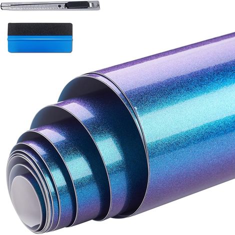 Chameleon Gloss Blue to Purple Gloss Car Vinyl Wrap Air Bubble Free (1/5)
