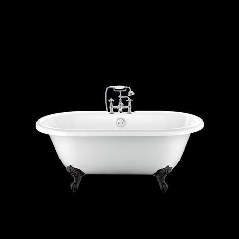 Vasca da bagno freestanding con piedini CHELSEA Bianca 170 cm Piedini di aquila Neri