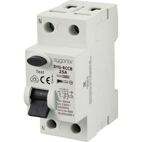 Sygonix SY-6438014 SYG-RCCB 1P+N/A25/10kA/30mA Fehlerstrom-Schutzschalter A 2polig 25 A 0.03 A 23 (1/5)