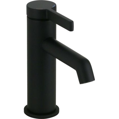 Mitigeur lavabo monocommande noir mat avec bonde clic-clac Pollini Lumea LT700051140 Noir mat (1/5)