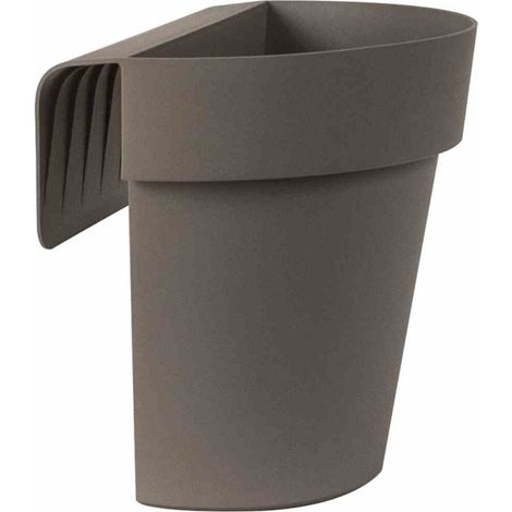 Balkon-Hängetopf UP, taupe Ø 25 cm,mit Wasserreservoir