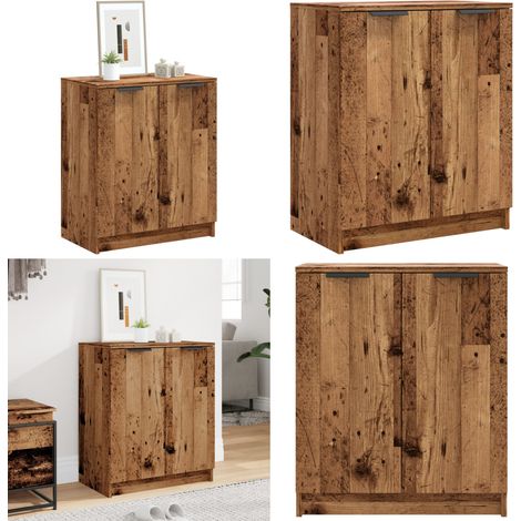 vidaXL Schuhschrank Altholz-Optik 59x35x70 cm Holzwerkstoff